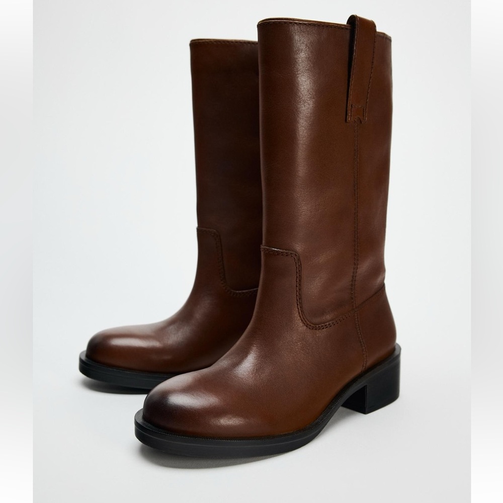 Zara Brown Ankle Boots